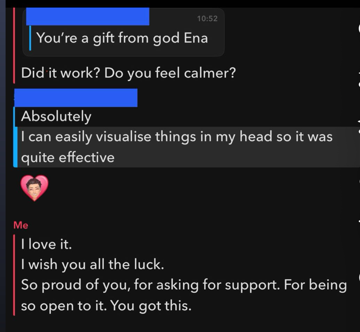 client testimonial scrnsht